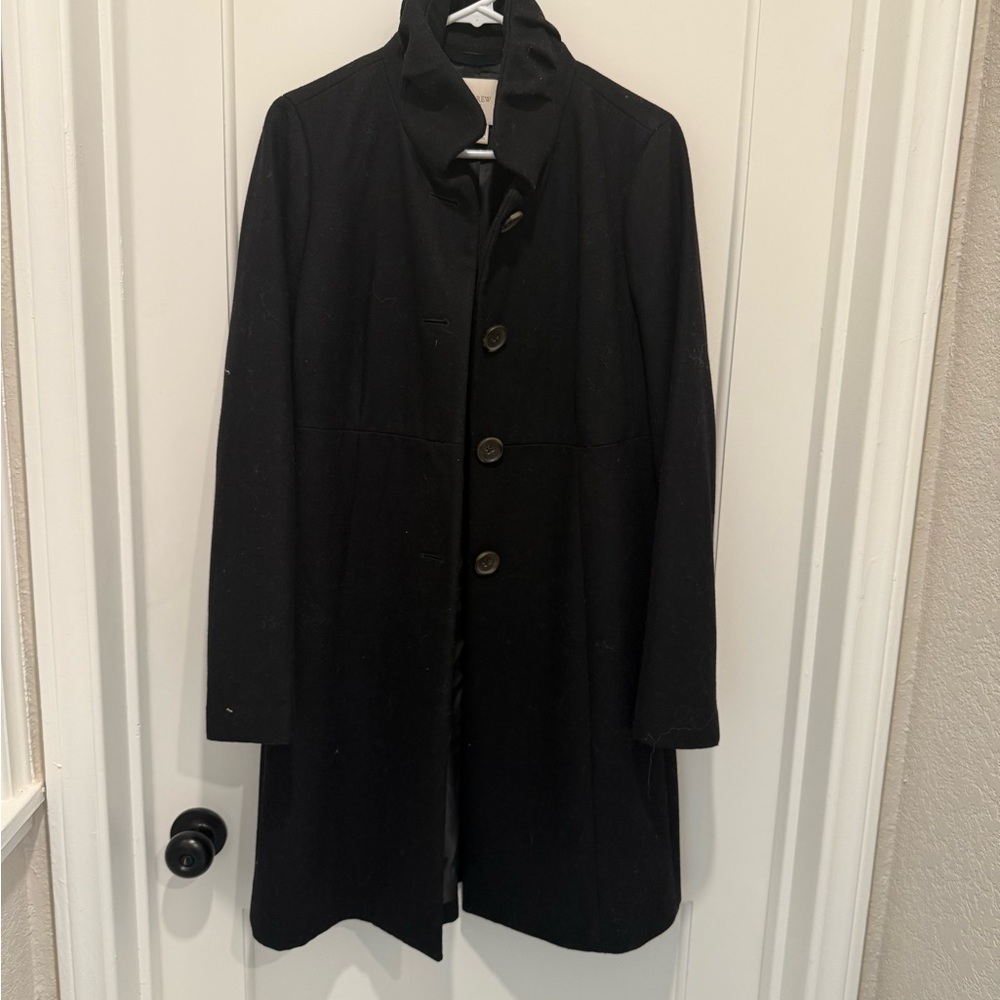 J. Crew Black Wool Pea Coat